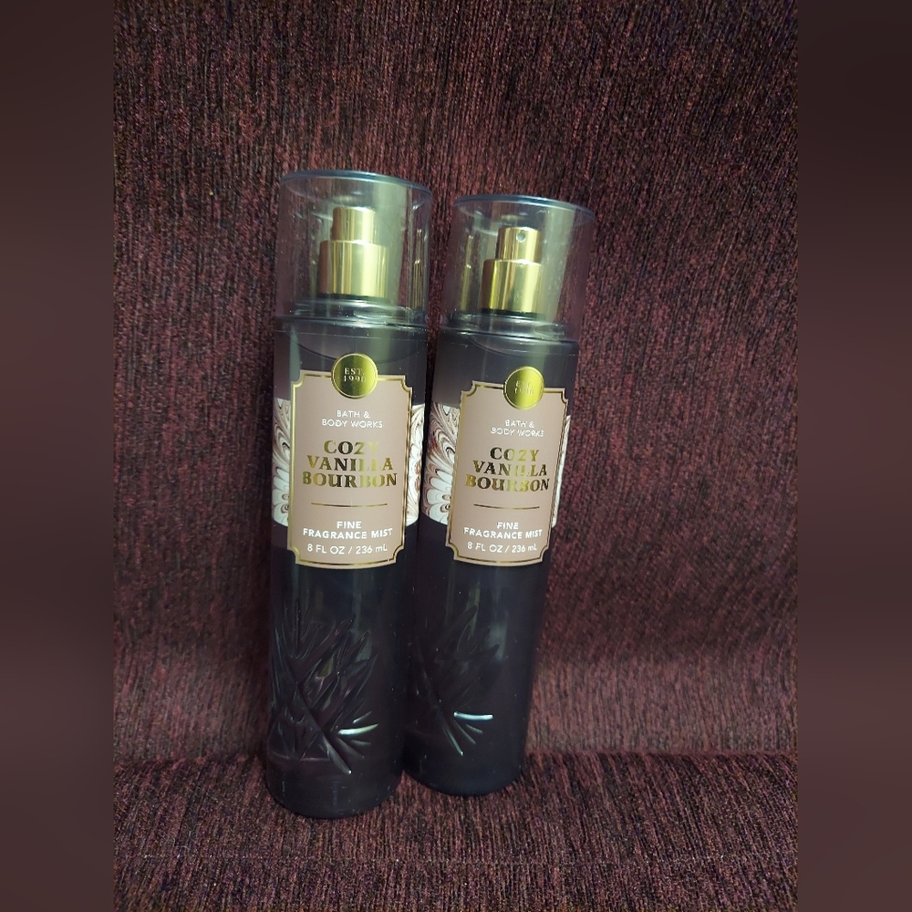 Cozy vanilla bourbon fine fragrance mists by bath and body works